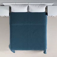Narzuty - Narzuta pikowana w romby, pruski błękit, 60 x 120cm, Posh Velvet - miniaturka - grafika 1