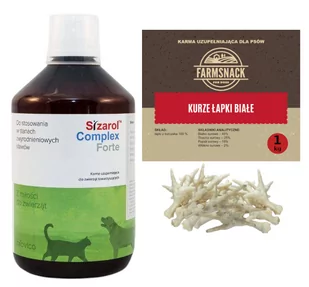 BIOVICO Sizarol Complex Forte 500 ml + FarmSnack Kurze Łapki Białe 1kg - Suplementy i witaminy dla psów - miniaturka - grafika 1