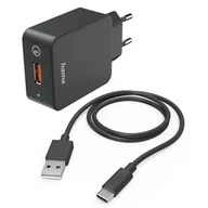Ładowarki do telefonów - Ładowarka sieciowa HAMA 201625 19.5W Czarny - miniaturka - grafika 1