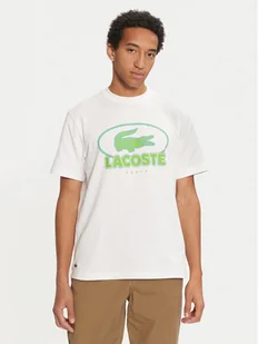 Lacoste T-Shirt TH2806 Biały Regular Fit - Koszulki męskie - miniaturka - grafika 1
