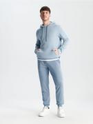 Spodnie męskie - Sinsay - Spodnie dresowe jogger - błękitny - miniaturka - grafika 1