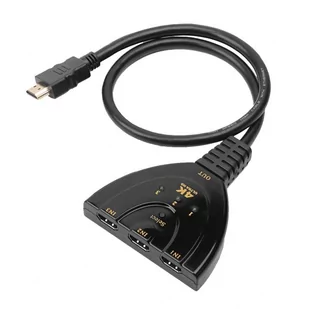 Techly 3-Portowy Przełącznik HDMI 3x1 4K 30Hz Pigtail IDATA HDMI-3F30 - Rozgałęźniki - miniaturka - grafika 2