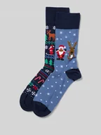 Skarpetki męskie - Skarpety z prążkowanym wykończeniem - miniaturka - grafika 1