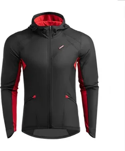 RockBros Kurtka rowerowa Rockbros 15420381003 czarno-czerwona - Kurtki rowerowe - miniaturka - grafika 1