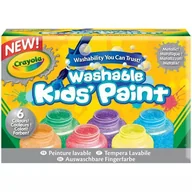 Szkolne artykuły papiernicze - Crayola: Zestaw 6 zmywalnych metalicznych farb w tubkach - miniaturka - grafika 1