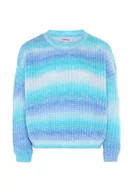 Swetry damskie - Sidona Damski sweter z okrągłym dekoltem, niebieski wielokolorowy rozmiar XL sweter, Niebieski Wielokolorowy, XL - miniaturka - grafika 1