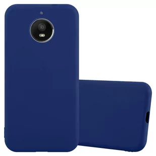 Pokrowiec Do Motorola MOTO E4 PLUS Etui w CANDY CIEMNY NIEBIESKI TPU Silikon Obudowa Case Cover Ochronny Plecki Cadorabo - Etui i futerały do telefonów - miniaturka - grafika 1