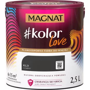 Farba #Kolor Love KL21 czarny 2,5 l Magnat - Farby wewnętrzne - miniaturka - grafika 1
