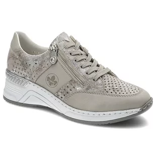 Sneakersy Beżowe N4327-80 Metallic (RI6-a) Rieker - Sneakersy damskie - miniaturka - grafika 2