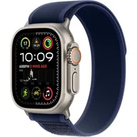 Smartwatch - Apple Watch Ultra 2 GPS + Cellular 49mm Tytan naturalny opaska Trail S/M Niebieska - miniaturka - grafika 1