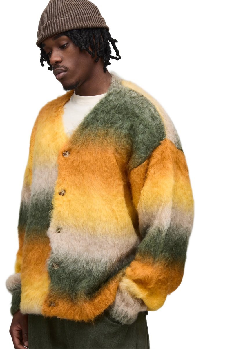BOOHOOMAN SWETER MĘSKI WIELOKOLOROWY ZAPINANY NA GUZIKI XL Z3A*