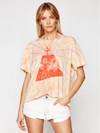 Koszulki i topy damskie - One Teaspoon T-Shirt Starship Sunset Tie Dye Tee 23917 Pomarańczowy Boyfriend Fit - miniaturka - grafika 1
