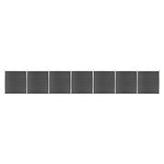 Ogrodzenia - vidaxl Zestaw ogrodzeniowy z WPC, 1218x186 cm, czarny! 3070434 - miniaturka - grafika 1
