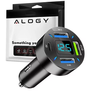 Ładowarka samochodowa Alogy Car Charger 66W 3x USB 1x USB-C Typ C Szybkie ładowanie Quick Charge QC 3.0 PD - Ładowarki do telefonów - miniaturka - grafika 1