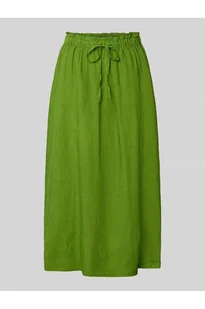 Spódnica midi rozkloszowana z czystego lnu model LINNA - Selected Femme - Spódnice - miniaturka - grafika 1
