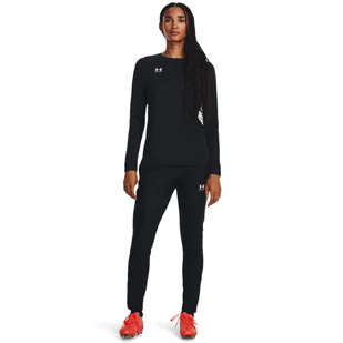 Damskie spodnie do piłki nożnej Under Armour UA W's Challenger Pique Pant - czarne - UNDER ARMOUR - Spodnie sportowe damskie - miniaturka - grafika 1