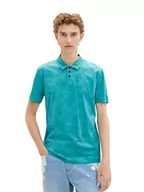 Koszulki męskie - TOM TAILOR Denim Męska koszulka polo, 32124-Green Soft Batik Print, M 1036400, 32124 - Green Soft Batik Print, M - miniaturka - grafika 1