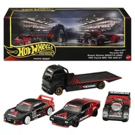 Samochody i pojazdy dla dzieci - Hot Wheels Premium Zestaw 4 Pojazdów Autek Autka Samochodziki Laweta + 3 Resoraki Advan Race Team Collector 2025 - miniaturka - grafika 1