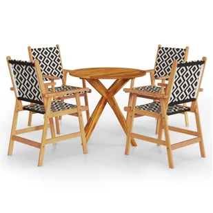 5-cz. zestaw mebli ogrodowych, lite drewno akacjowe - Meble ogrodowe - miniaturka - grafika 3