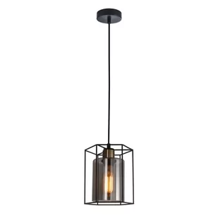 Italux Kalula lampa wisząca 1-punktowa czarna/dymiona PND-78901-1-BK+SG PND-78901-1-BK+SG - Lampy sufitowe - miniaturka - grafika 1