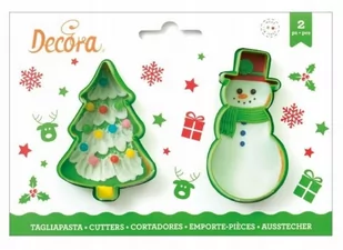 Foremki Plastikowe Bałwanek I Choinka 2Szt. Decora - Formy do ciast - miniaturka - grafika 1