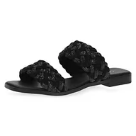 Klapki i japonki damskie - CAPRICE Klapki damskie 9-9-27103-20 płaskie, Black Crystal, 39 eu - miniaturka - grafika 1