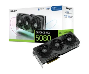 PNY GeForce RTX 5080 OC Triple Fan 16GB GDDR7 DLSS4 VCG508016TFXPB1-O - Karty graficzne - miniaturka - grafika 1