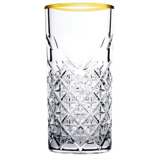 Komplet 4 wysokich szklanek Timeless Gold 450 ml PASABAHCE - Szklanki - miniaturka - grafika 1