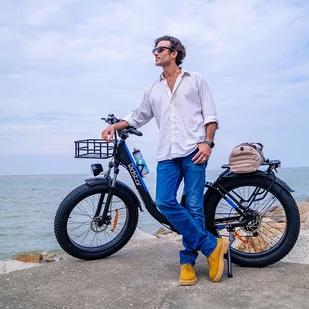 'Ridstar MN26 Electric Bike, 750W Motor 26*4.0'' Fat Tire, 48V 20Ah Battery, 58km/h Max Speed, Shimano 7-speed, Mechanical Disc B' - Rowery - miniaturka - grafika 15