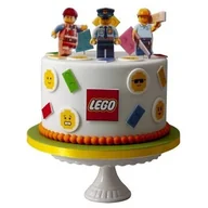 Dekoracje i nakrycia stołu na imprezę - MEGA ZESTAW do dekoracji tortu LEGO 21 el. - miniaturka - grafika 1