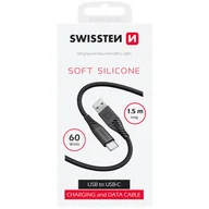 Kable USB - Kabel USB - USB-C Swissten, 60 W, 1,5 m - miniaturka - grafika 1