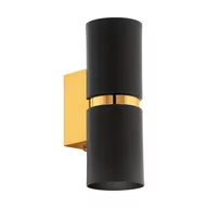 Lampy ścienne - Eglo Kinkiet lampa ścienna oprawa Passa 2x4W GU10 czarny/złoty LED 95364 - miniaturka - grafika 1
