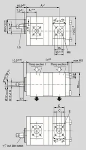 Pompa hydrauliczna zębata Presko 16cm3 + 11cm3 - Akcesoria do hydrauliki siłowej - miniaturka - grafika 6