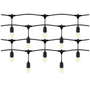 Girlanda oświetleniowa 5m (5 opraw) + 5 żarówek LED 1W E27 3000K - Lampy ogrodowe - miniaturka - grafika 1