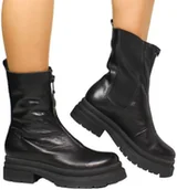 Botki damskie - Trzewiki Stylowe Simen 5532A Czarny Skóra Naturalna_TN - SIMEN - miniaturka - grafika 1