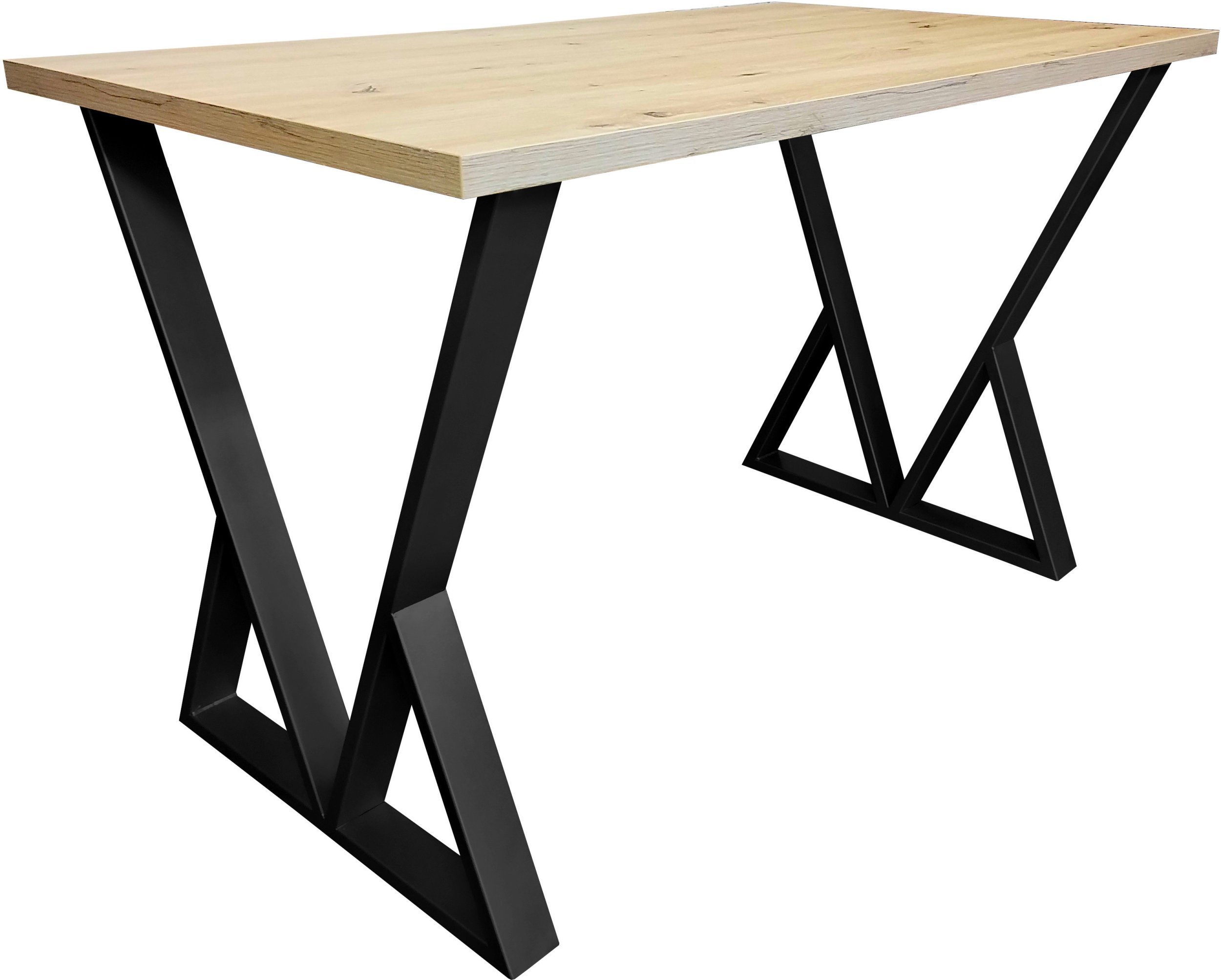 Stół do salonu kuchni 70x120x28 LOFT V czarny Dąb Craft
