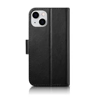 Etui i futerały do telefonów - iCarer Wallet Case 2in1 etui iPhone 14 skórzany pokrowiec z klapką Anti-RFID czarny (WMI14220725-BK) - miniaturka - grafika 1