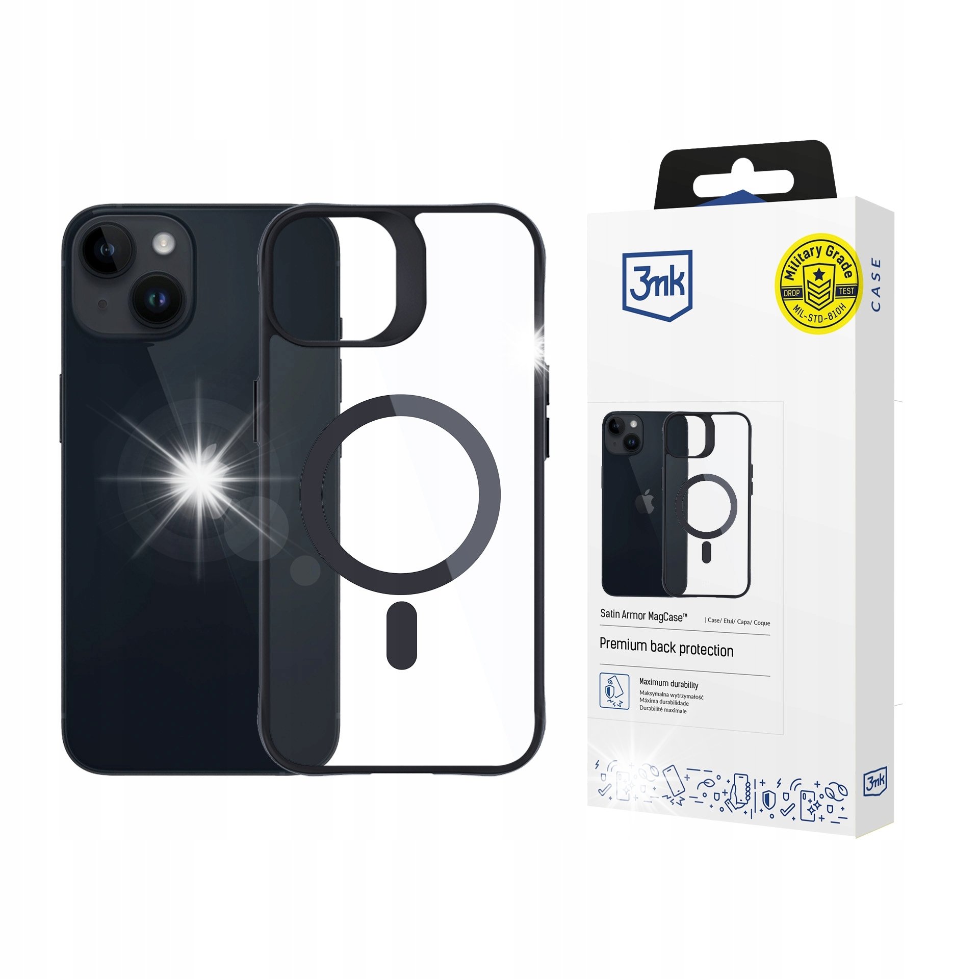 Etui na telefon 3mk Satin Armor MagCase do Apple iPhone 13/14