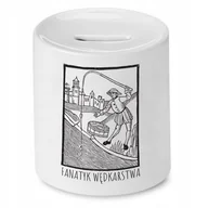 Skarbonki - SKARBONKA DLA WĘDKARZA FANATYK WĘDKARSTWA PREZENT z Nadrukiem ze Zdjęciem - miniaturka - grafika 1