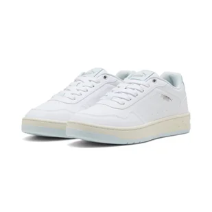 Sneakersy Court Classy PUMA White Sea Glass Silver Blue Metallic - Buty trekkingowe damskie - miniaturka - grafika 1