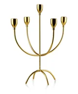 Świeczniki - CEDRIC GOLD Świecznik 25x16xh32cm 5 ramienny - miniaturka - grafika 1