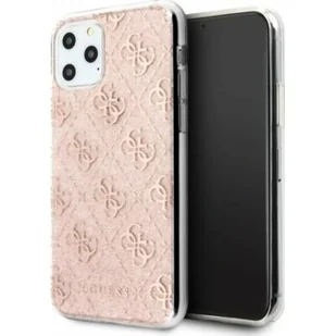 Guess 4G Glitter Etui iPhone 11 Pro Max Pink 10_15330 - Etui i futerały do telefonów - miniaturka - grafika 1