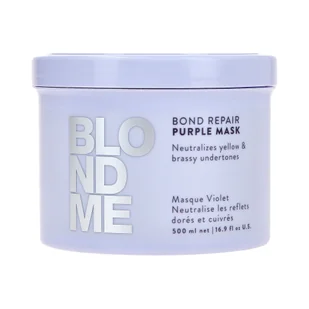 SCHWARZKOPF BLOND ME BOND REPAIR PURPLE Neutralizująca maska do włosów siwych i blond 500 ml - Maski do włosów - miniaturka - grafika 1