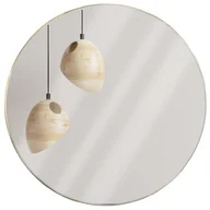 Lustra - Vilde Okrągłe lustro w złotej ramie, metalowe, ścienne, łazienkowe, do salonu, złote, 55 cm 569107 - miniaturka - grafika 1