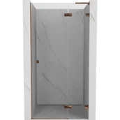 Ścianki i drzwi prysznicowe - Mexen Lunar L drzwi prysznicowe uchylne prawe 100 cm, transparent, różowe złoto - 834L-100-000-60-00-P - miniaturka - grafika 1