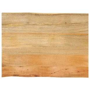 Blat stołu, 70x60x2,5 cm, naturalna krawędź, lite drewno mango - Blaty meblowe i parapety okienne - miniaturka - grafika 1