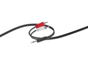 Kable - Kabel audio Jack 3,5mm - 2x RCA ISY IAU-1023 1.5m Czarny - miniaturka - grafika 1