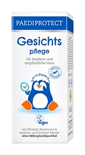 PAEDIPROTECT pielęgnacja twarzy dla dzieci i niemowląt krem 75 ml, bez perfum i bez mikroplastiku, krem do twarzy skóra sucha, wrażliwa, wegańskie składniki pielęgnacyjne skóra kojąca i pielęgnująca, balsam do pielęgnacji skóry dziecka - Kremy dla dzieci - miniaturka - grafika 1