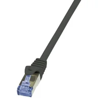 Patchcordy - LogiLink Patchcord CAT.6A S/FTP 5m czarny CQ3073S - miniaturka - grafika 1