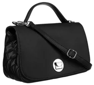 Torebki damskie - Elegancka torebka w czarnym kolorze crossbody z pikowanymi bokami - David Jones - miniaturka - grafika 1